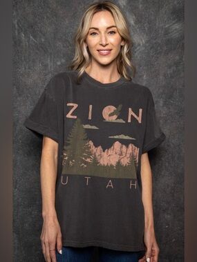 Girl Dangerous Zion premium vintage black boyfriend tee